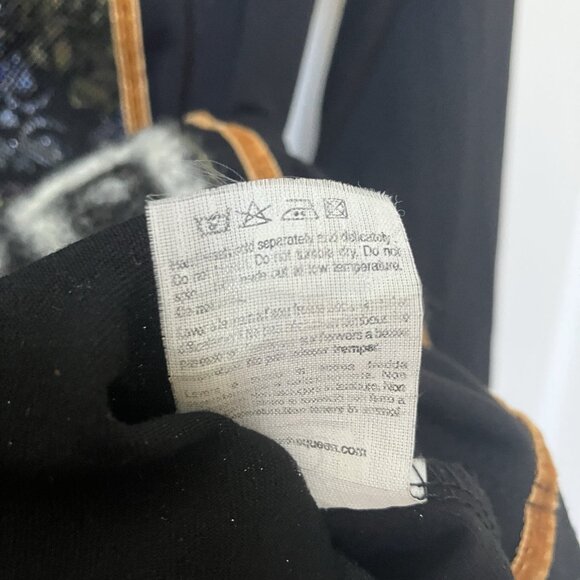 Save the Queen Dress Womens S Black Patchwork Velvet Whimsigoth Punk Rock - Picture 9 of 13